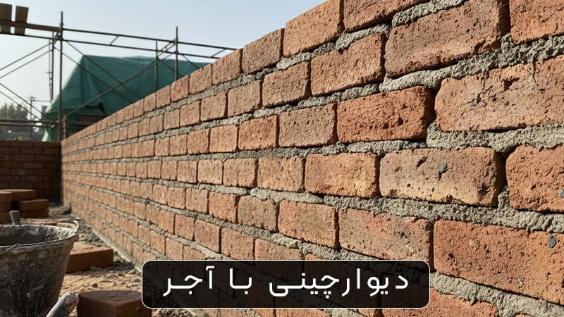 دیوارچینی با آجر