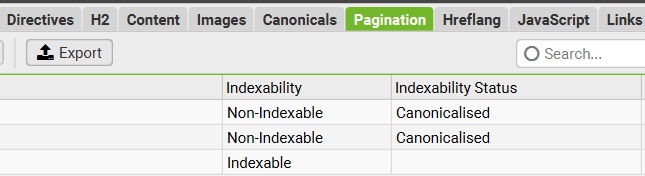 تب pagination