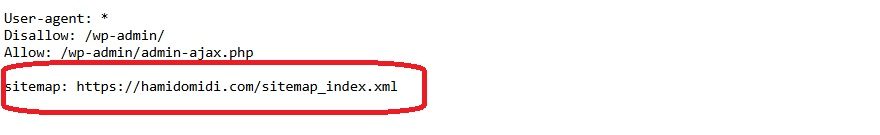 سایت مپ در robots.txt