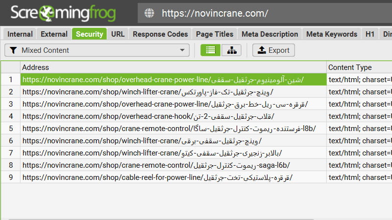 یو آر ال های حاوی mixed content 